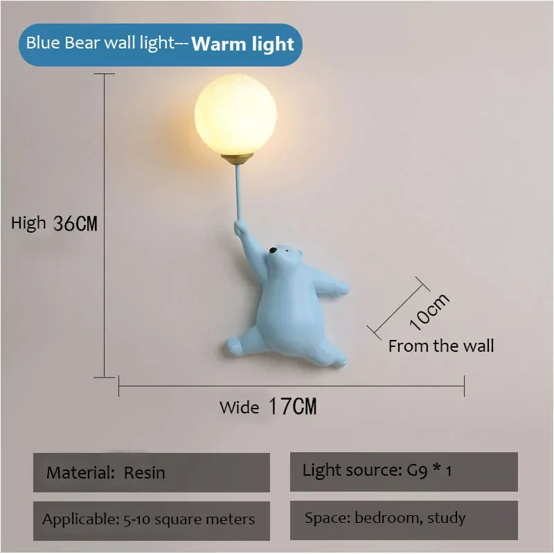Applique Murale Ours Polaire – Chambre Enfant LED
