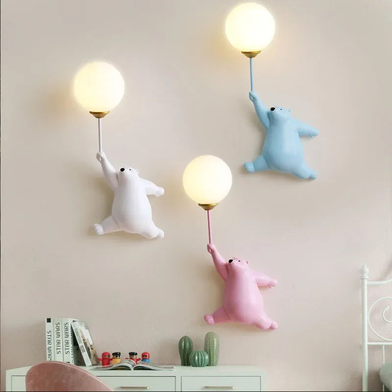 Applique Murale Ours Polaire – Chambre Enfant LED