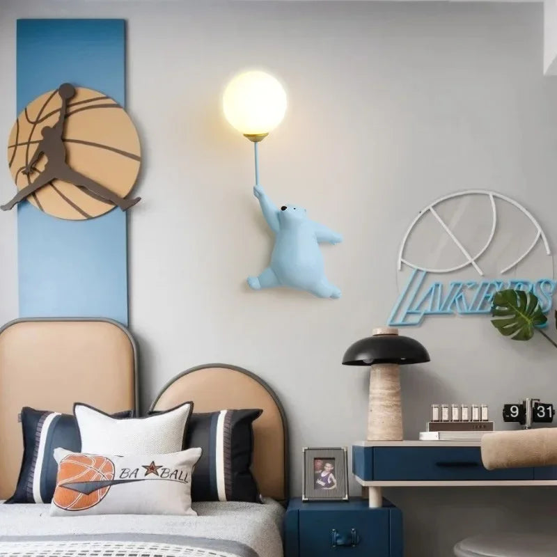 Applique Murale Ours Polaire – Chambre Enfant LED