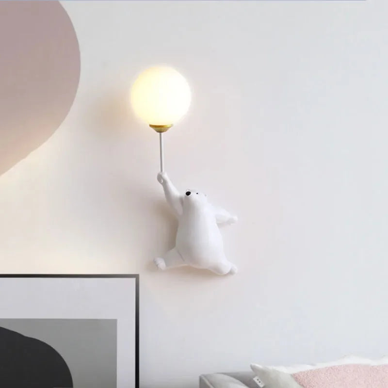 Applique Murale Ours Polaire – Chambre Enfant LED