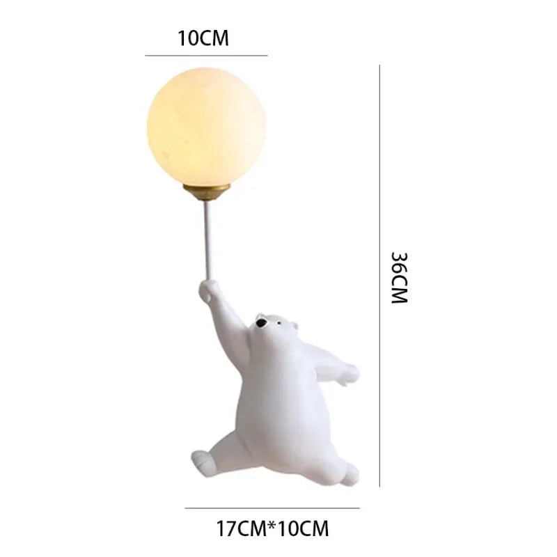 Applique Murale Ours Polaire – Chambre Enfant LED