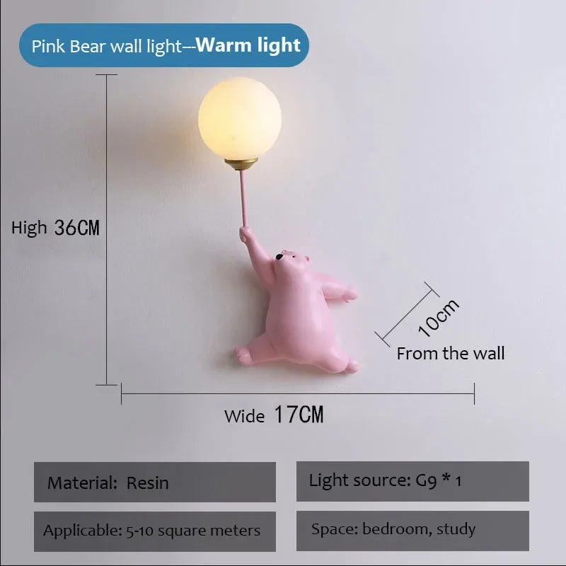Applique Murale Ours Polaire – Chambre Enfant LED