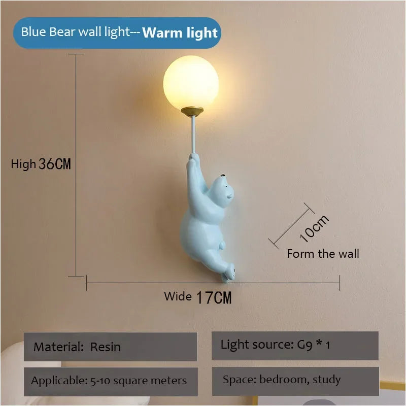 Applique Murale Ours Polaire – Chambre Enfant LED