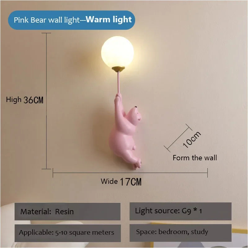 Applique Murale Ours Polaire – Chambre Enfant LED