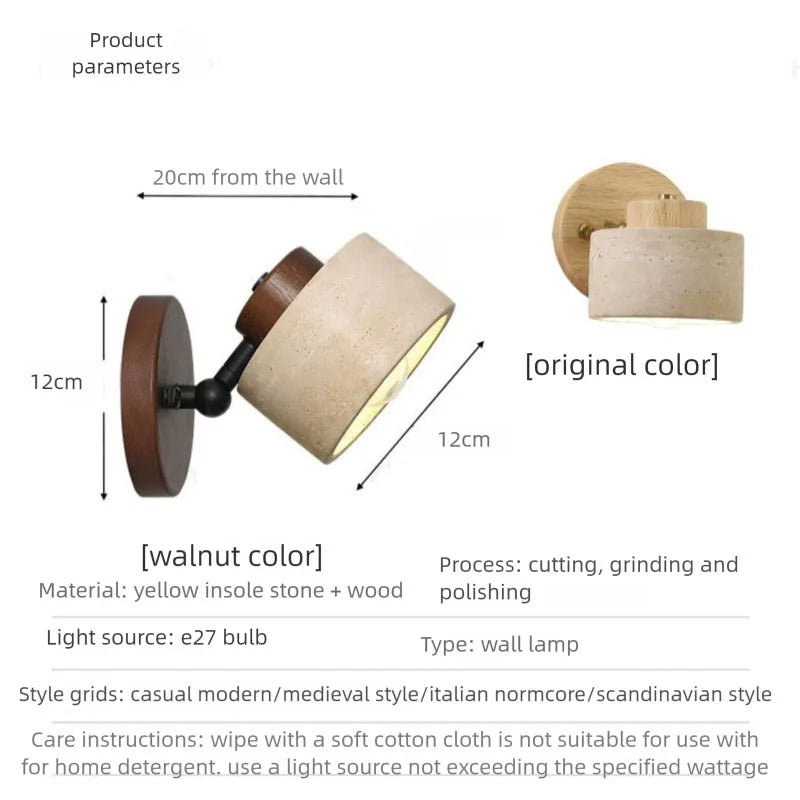 Applique Murale Pierre Wabi-Sabi – Japonaise Orientable