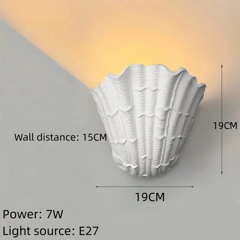 Applique Murale Plâtre Coquillage – LED Design