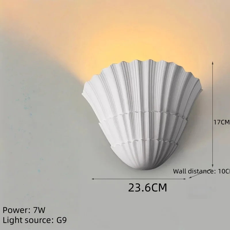 Applique Murale Plâtre Coquillage – LED Design