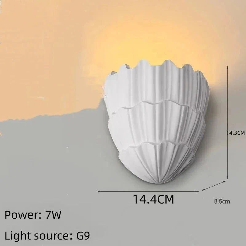 Applique Murale Plâtre Coquillage – LED Design
