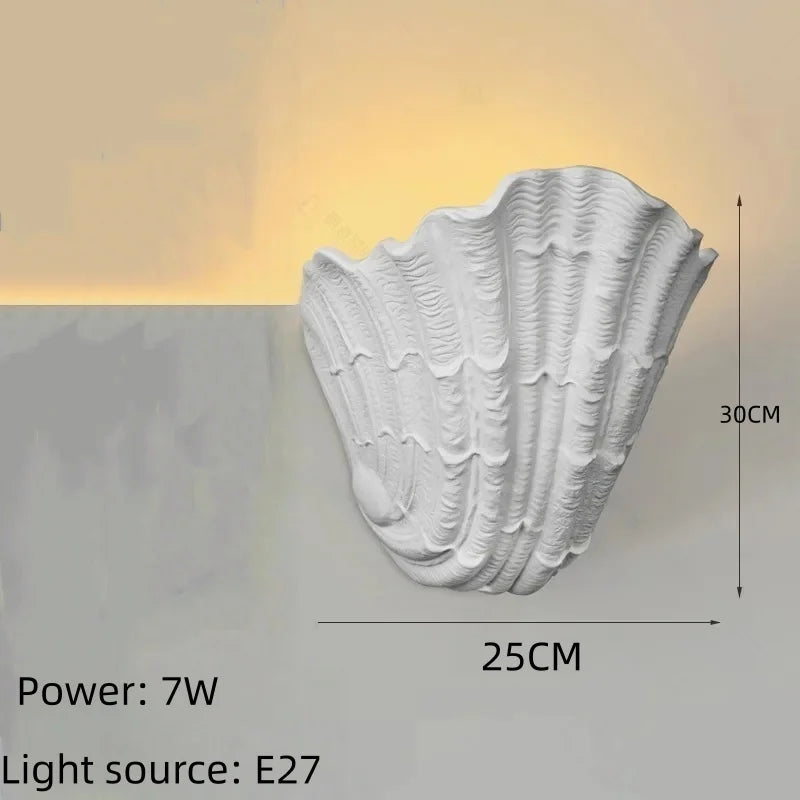 Applique Murale Plâtre Coquillage – LED Design