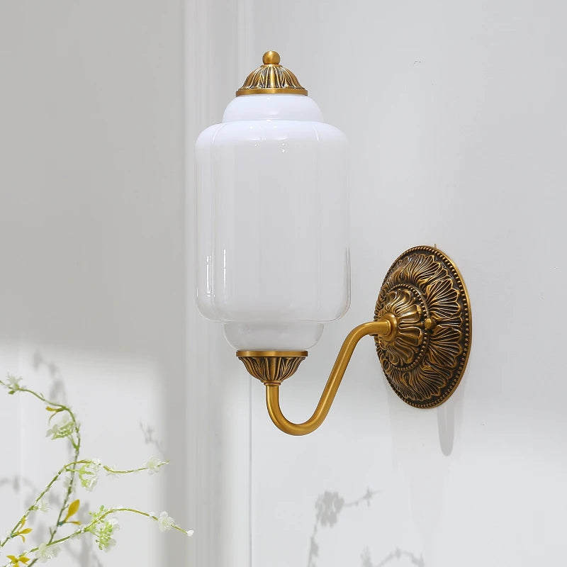 Applique Murale Rétro Crème – Miroir Salle de Bain LED