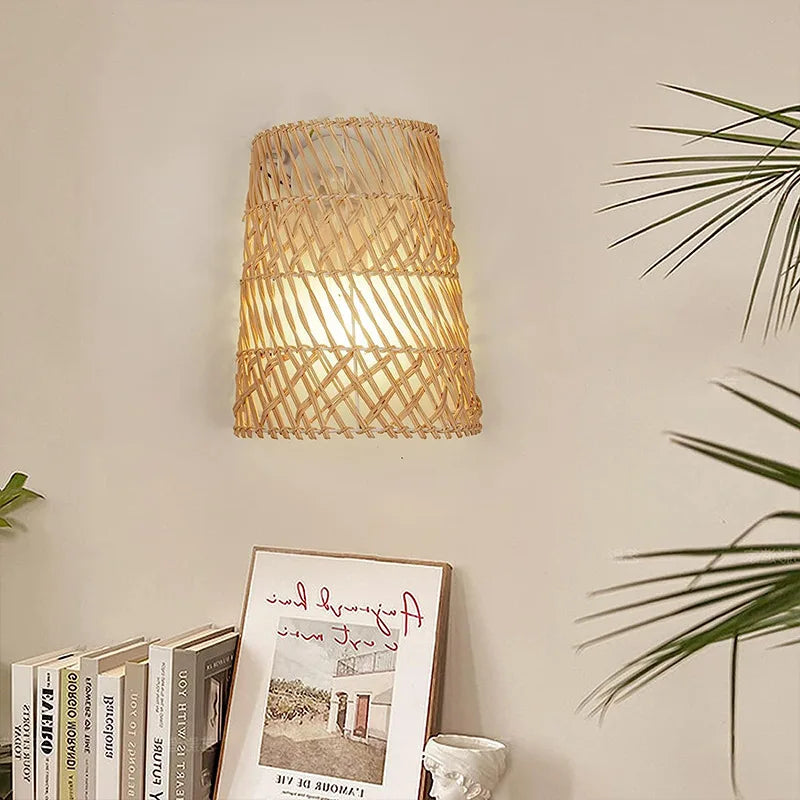 Applique Murale Rotin Tressé – Esprit Oriental
