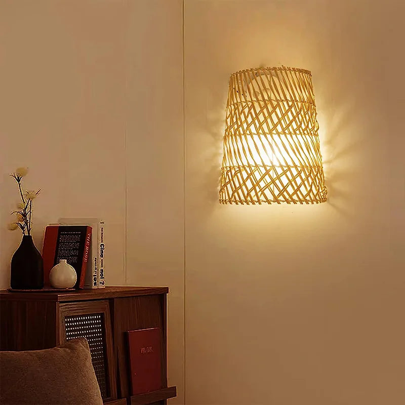 Applique Murale Rotin Tressé – Esprit Oriental