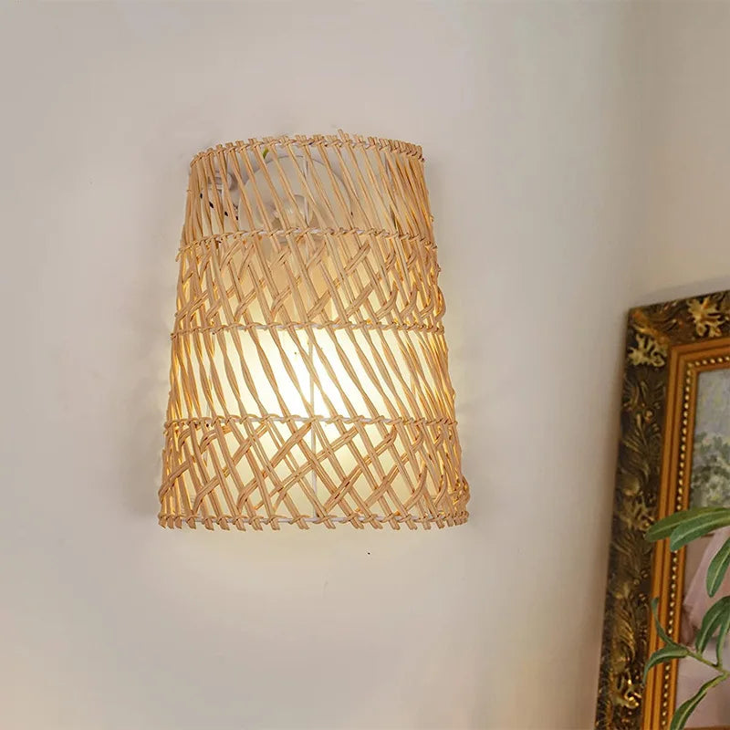Applique Murale Rotin Tressé – Esprit Oriental