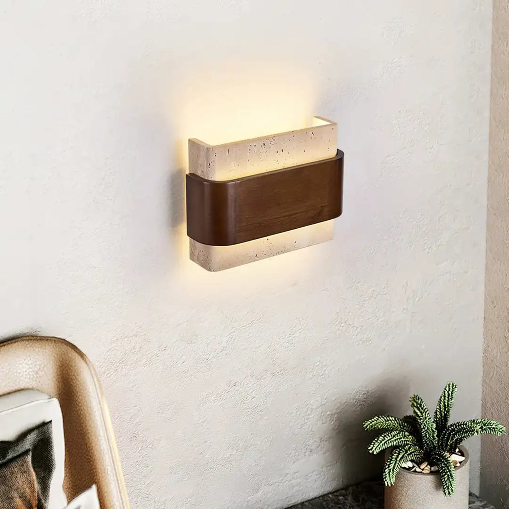 Applique Murale Travertin LED – Haut/Bas Orientable