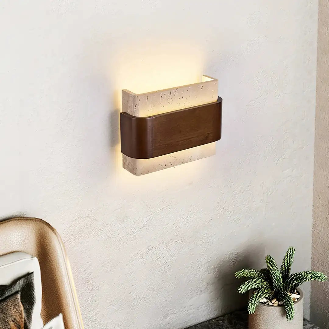 Applique Murale Travertin LED – Haut/Bas Orientable