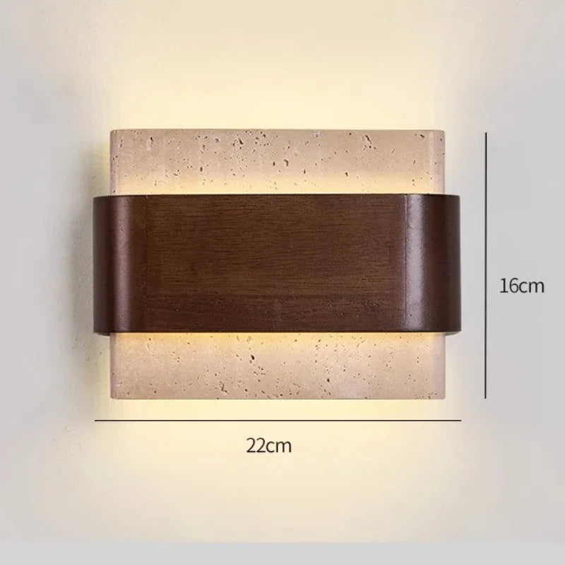 Applique Murale Travertin LED – Haut/Bas Orientable