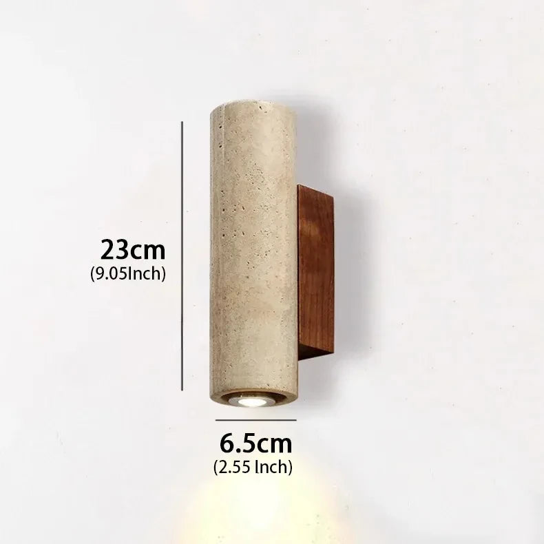 Applique Murale Travertin Wabi-Sabi – LED Chevet