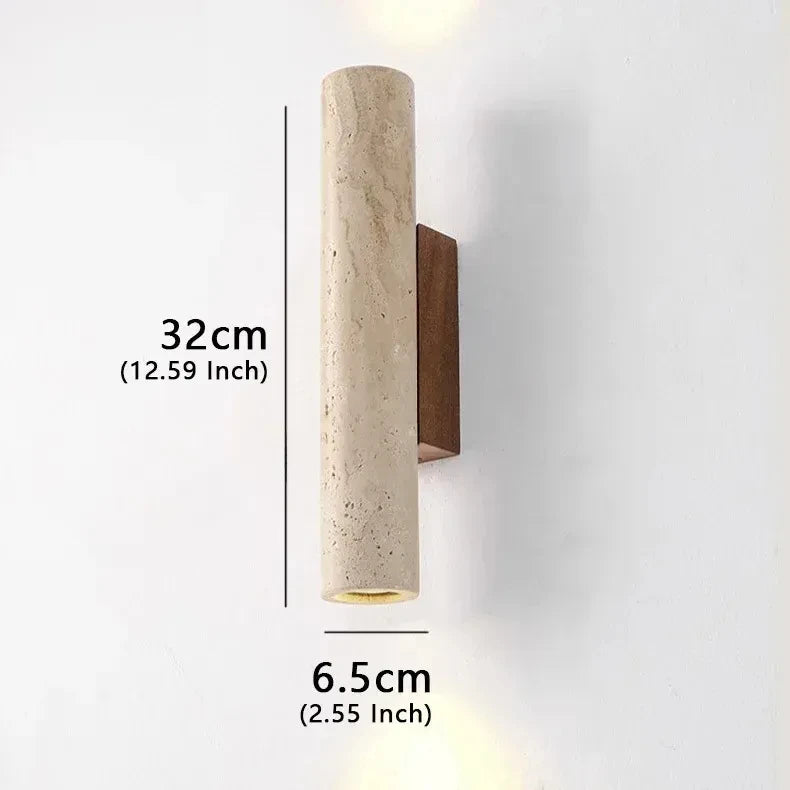 Applique Murale Travertin Wabi-Sabi – LED Chevet