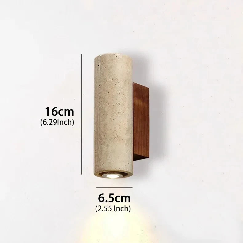 Applique Murale Travertin Wabi-Sabi – LED Chevet
