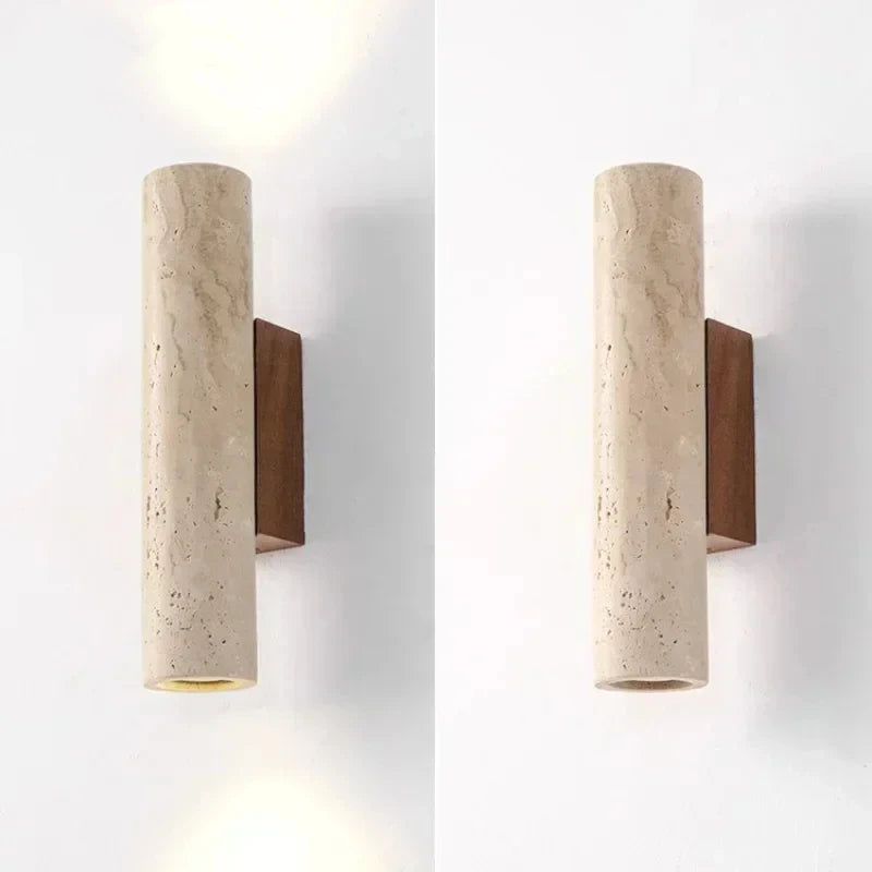 Applique Murale Travertin Wabi-Sabi – LED Chevet