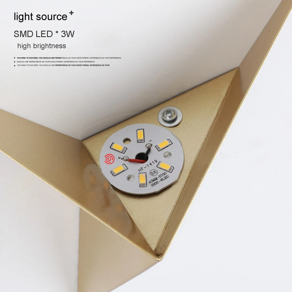 Applique Murale Triangle – Minimaliste LED Nordique