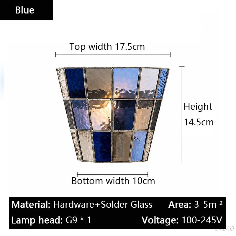 Applique Murale Verre Coloré – Nordique Rétro d'Ambiance