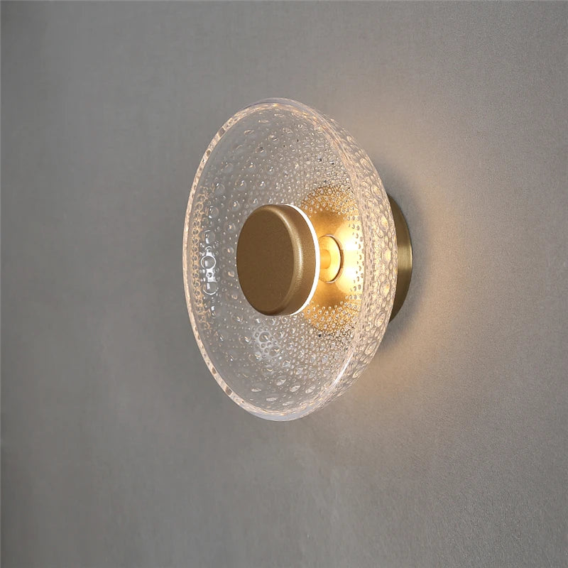 Applique Murale Verre & Laiton – Boule Minimaliste