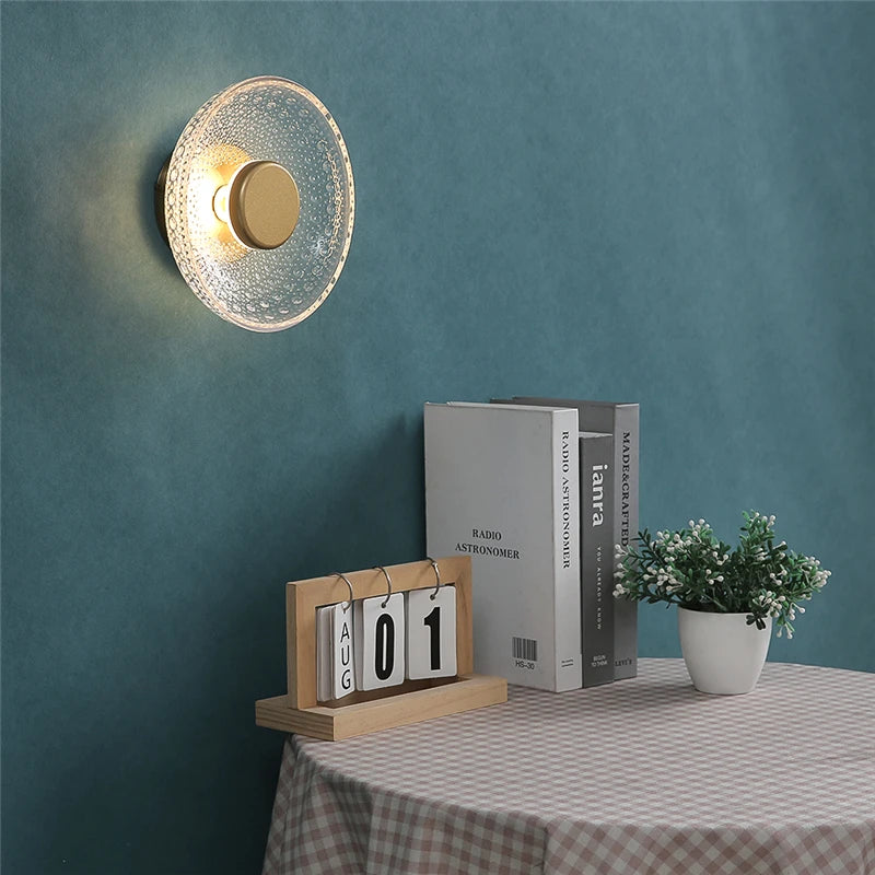 Applique Murale Verre & Laiton – Boule Minimaliste