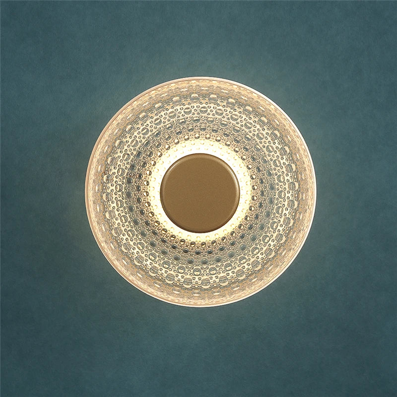 Applique Murale Verre & Laiton – Boule Minimaliste