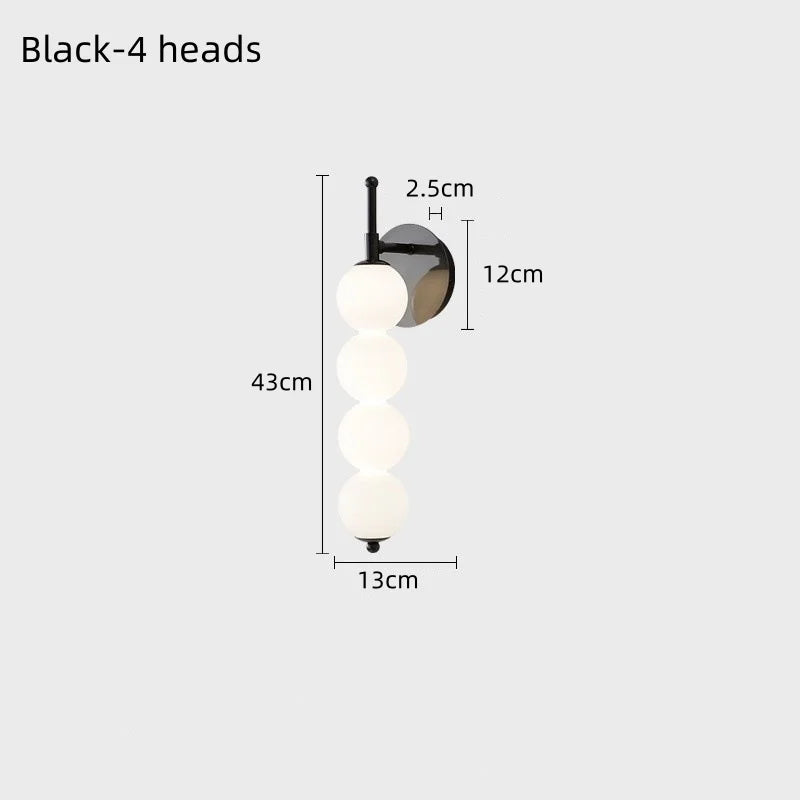 Applique Murale Verre Minimaliste – Nordique Multi-Têtes