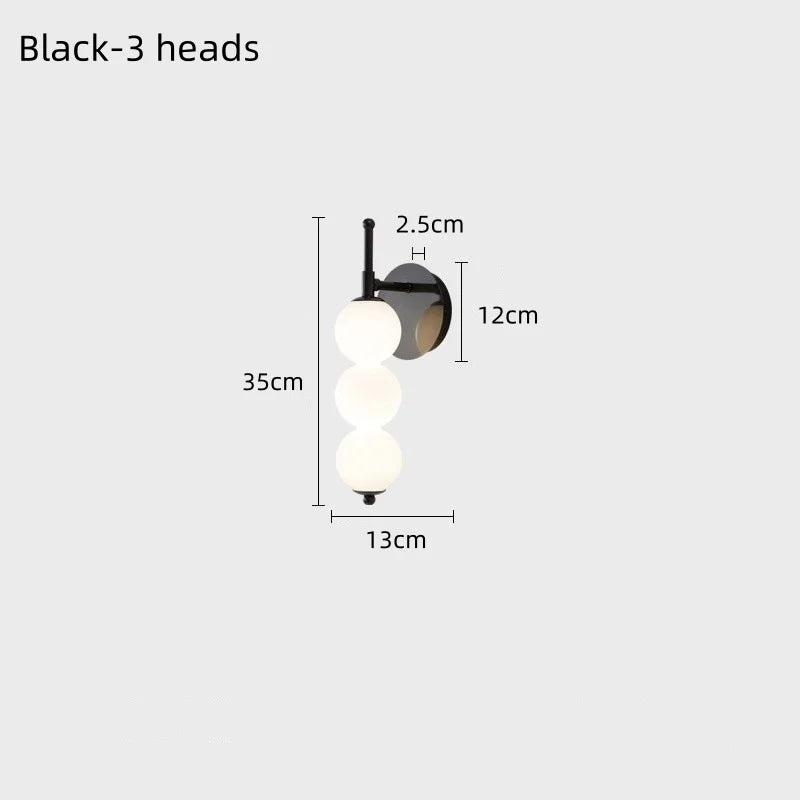 Applique Murale Verre Minimaliste – Nordique Multi-Têtes