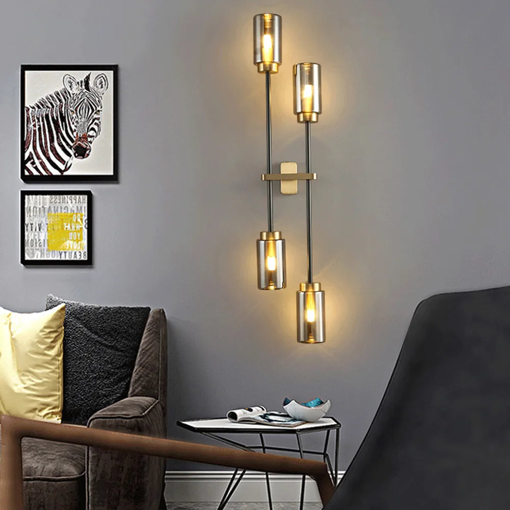 Applique Murale Verre & Or – Vintage Design