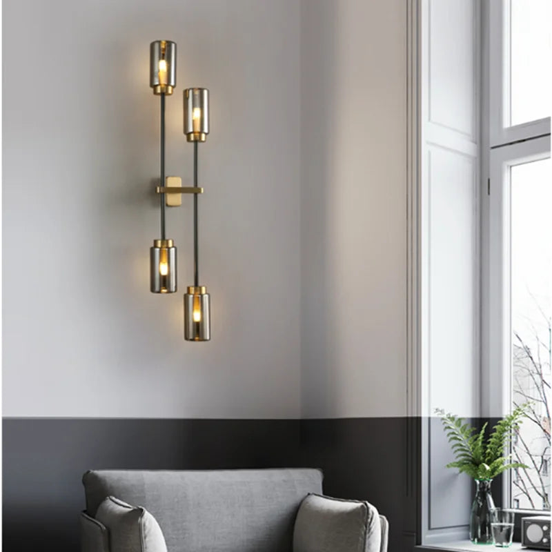 Applique Murale Verre & Or – Vintage Design