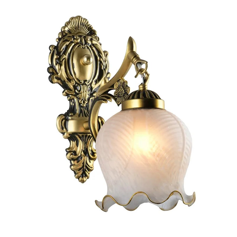 Applique Murale Verre Rétro – Européenne Vintage E27