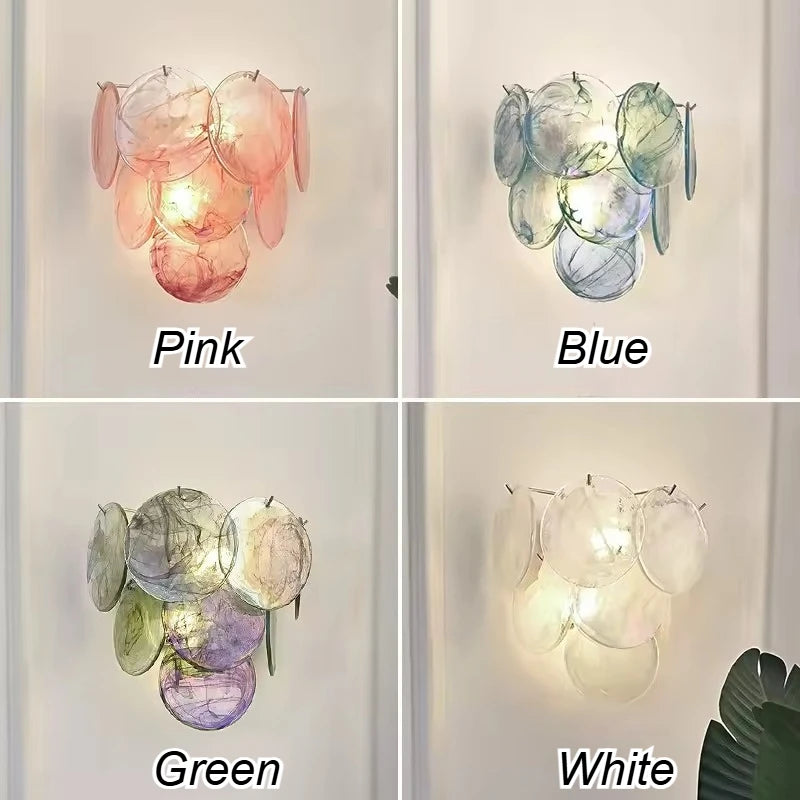 Applique Murale Verre de Murano – Colorée LED Design