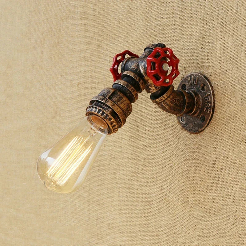 Applique Murale Vintage Tuyau Industriel – Style Loft Steampunk
