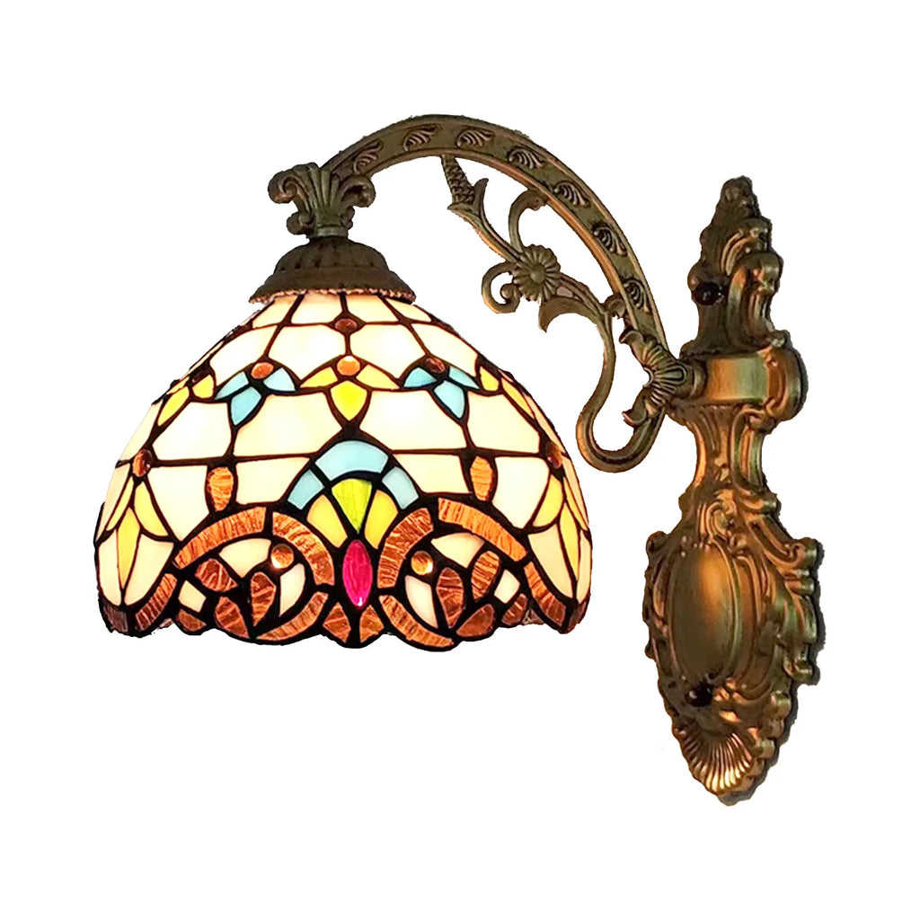 Applique Murale Vitrail Tiffany – Coloré Rétro