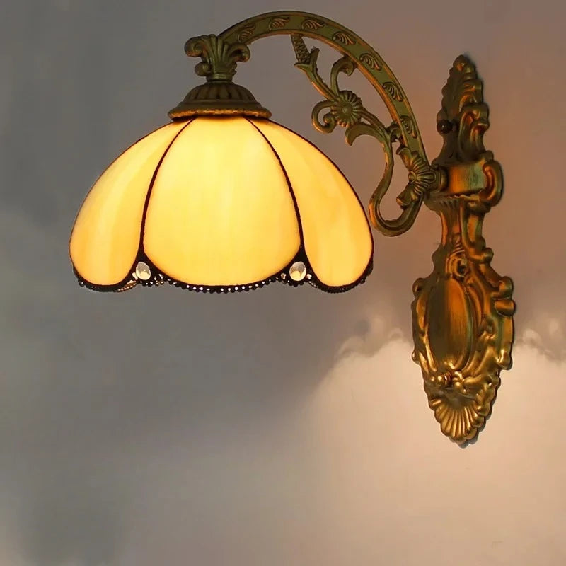 Applique Murale Vitrail Tiffany – Coloré Rétro