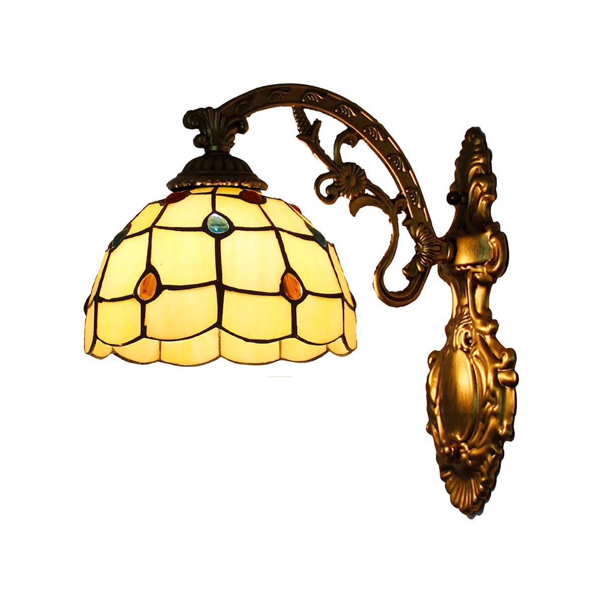 Applique Murale Vitrail Tiffany – Coloré Rétro