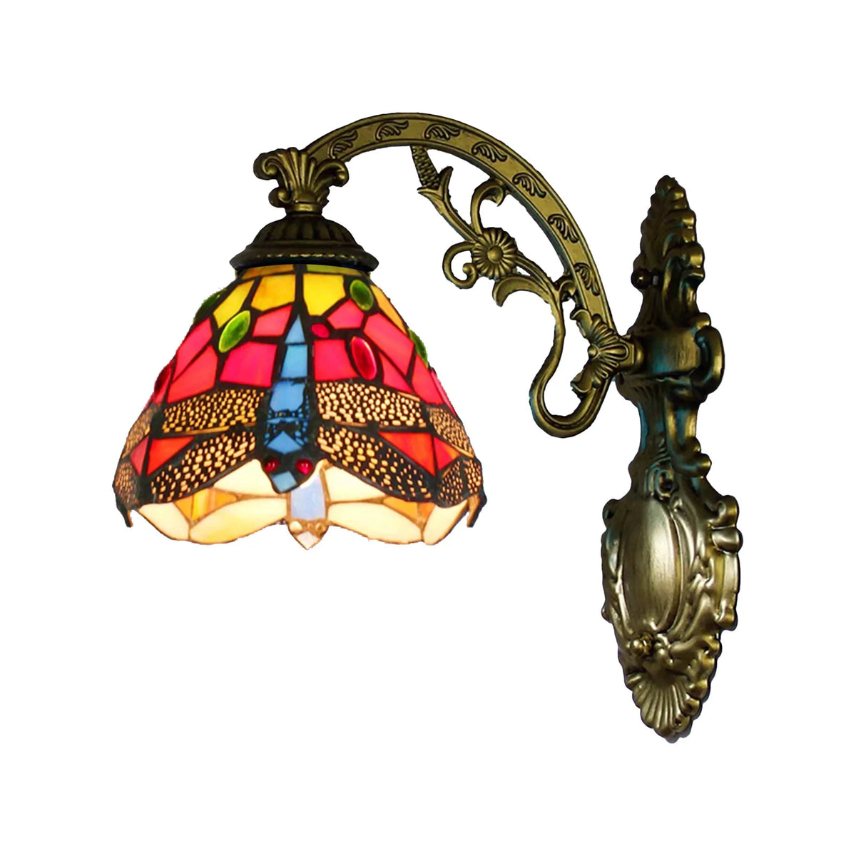 Applique Murale Vitrail Tiffany – Coloré Rétro