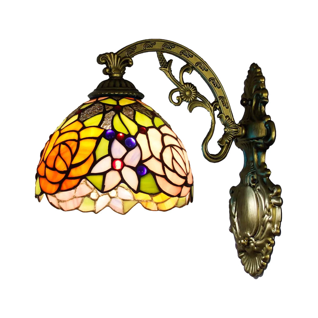 Applique Murale Vitrail Tiffany – Coloré Rétro