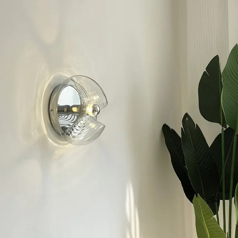 Applique Murale Vitrail – Verre Teinté Nordique LED