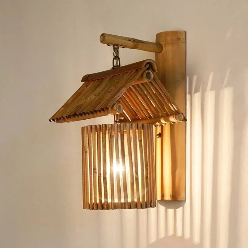 Applique Murale en Bambou Naturel Artisanale