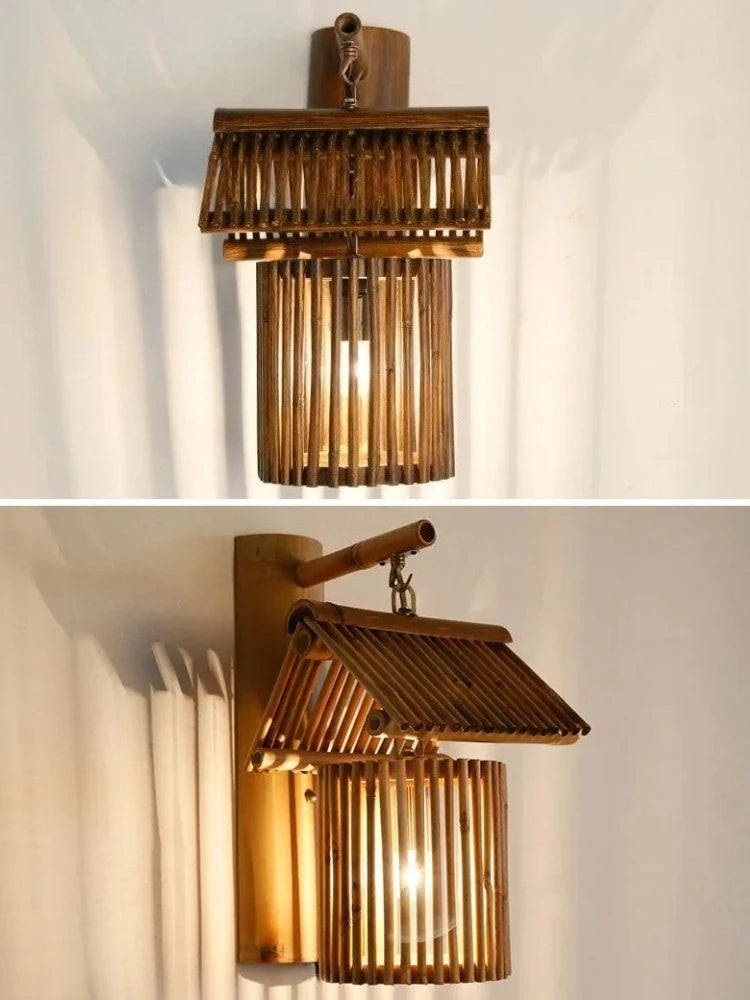 Applique Murale en Bambou Naturel Artisanale