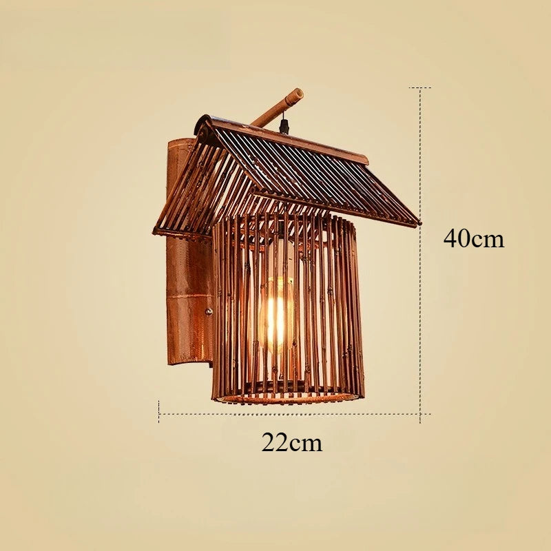 Applique Murale en Bambou Naturel Artisanale