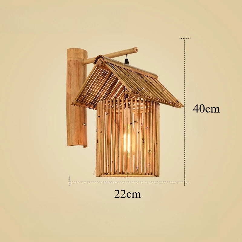 Applique Murale en Bambou Naturel Artisanale