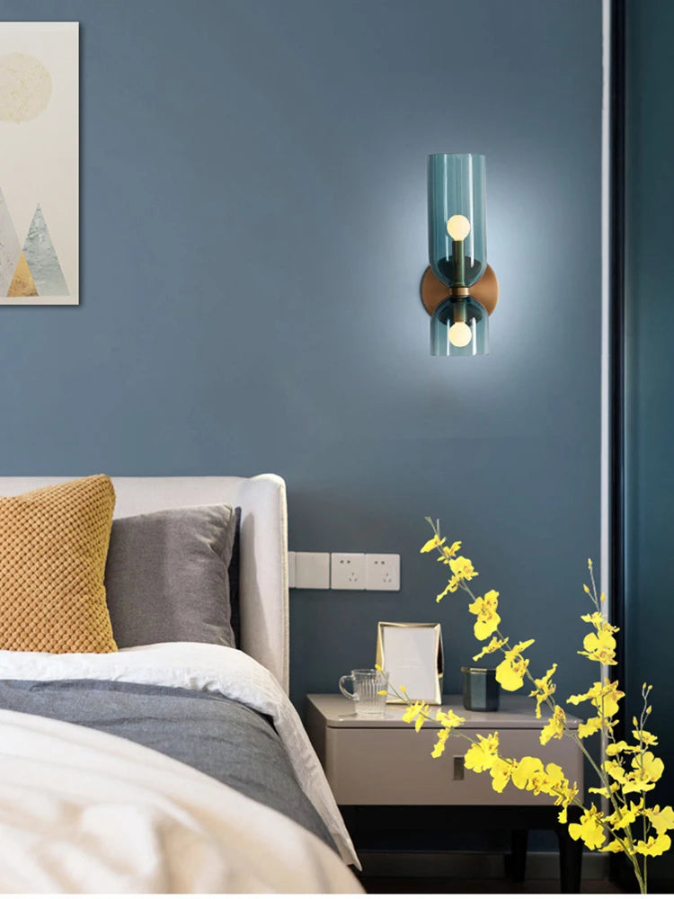 Applique Murale en Verre Nordique Minimaliste Couleur