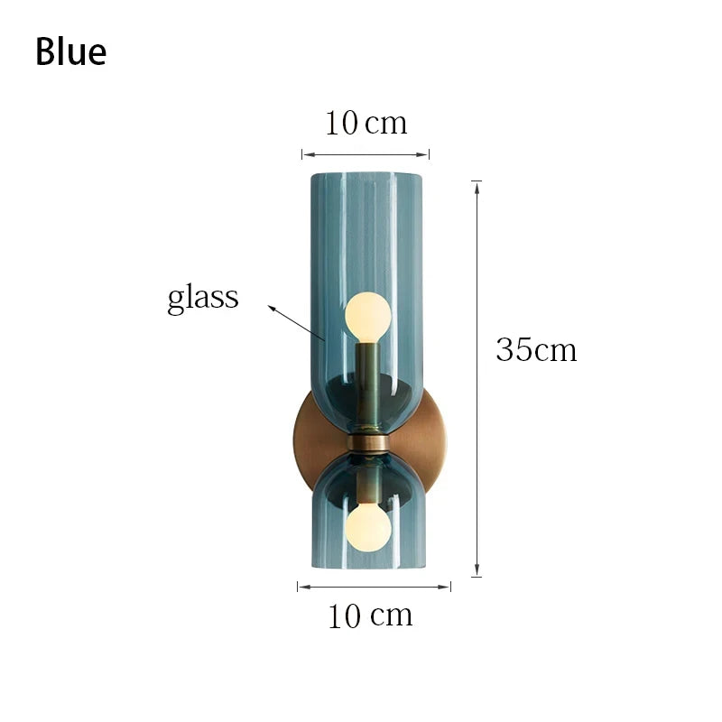 Applique Murale en Verre Nordique Minimaliste Couleur
