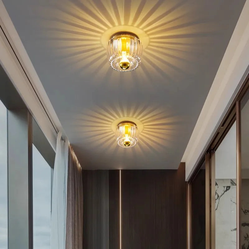 Applique murale Bauhaus en verre et métal LED – lampe moderne décorative