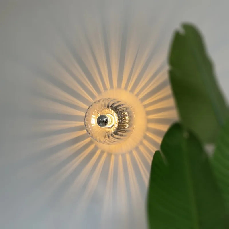 Applique murale Bauhaus en verre et métal LED – lampe moderne décorative